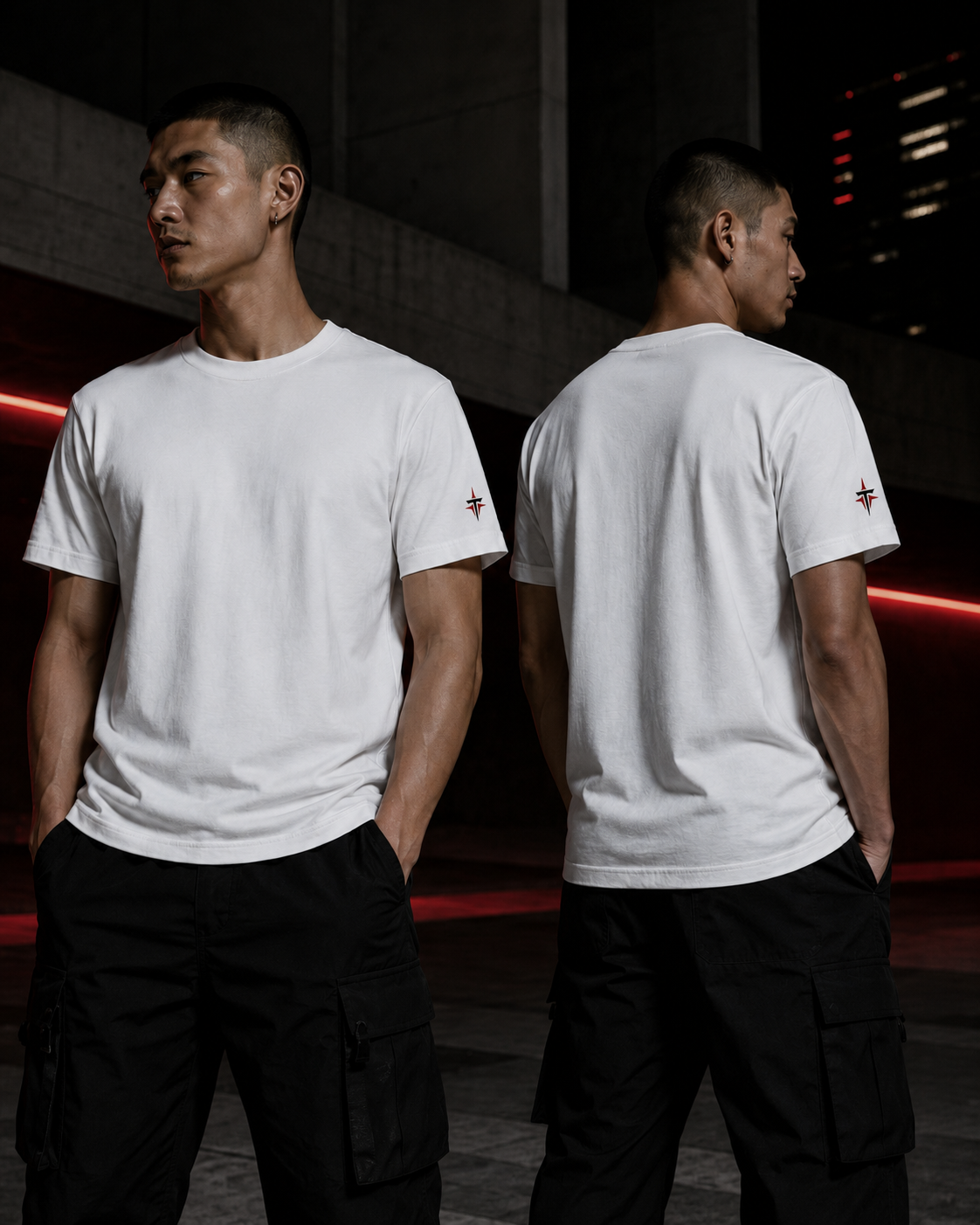 Basics bordado mangas - White